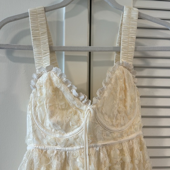 Yellow lace mini dress For Love & Lemons NWT - Picture 6 of 11